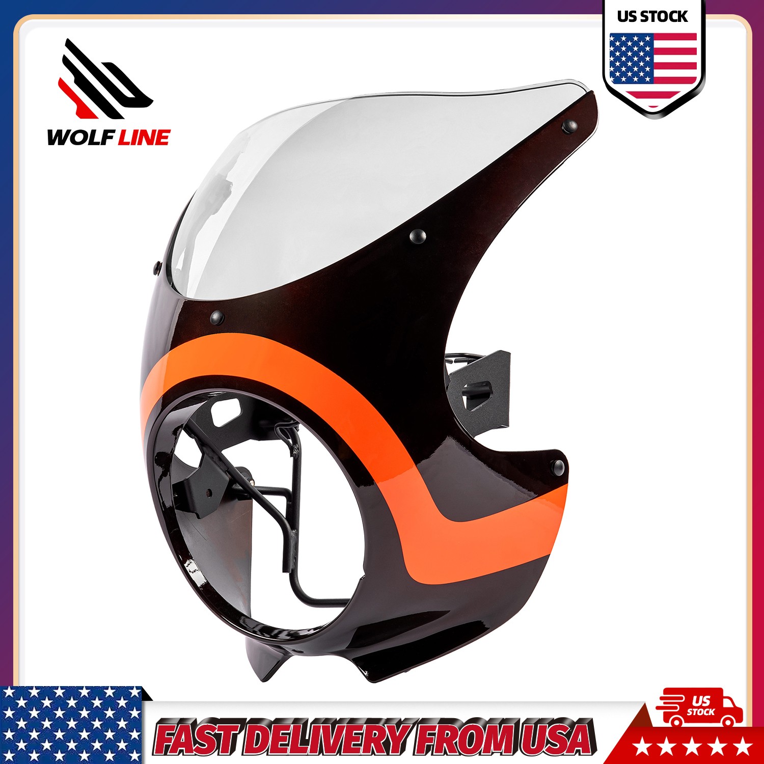 WOLFLINE Windshield Headlight Fairing Cover For Kawasaki Z900RS 2018-2026