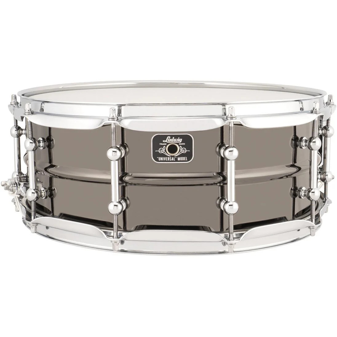 Ludwig Universal Series 5.5x14 Brass Snare Drum - Black Brass w/ Chrome Hardware