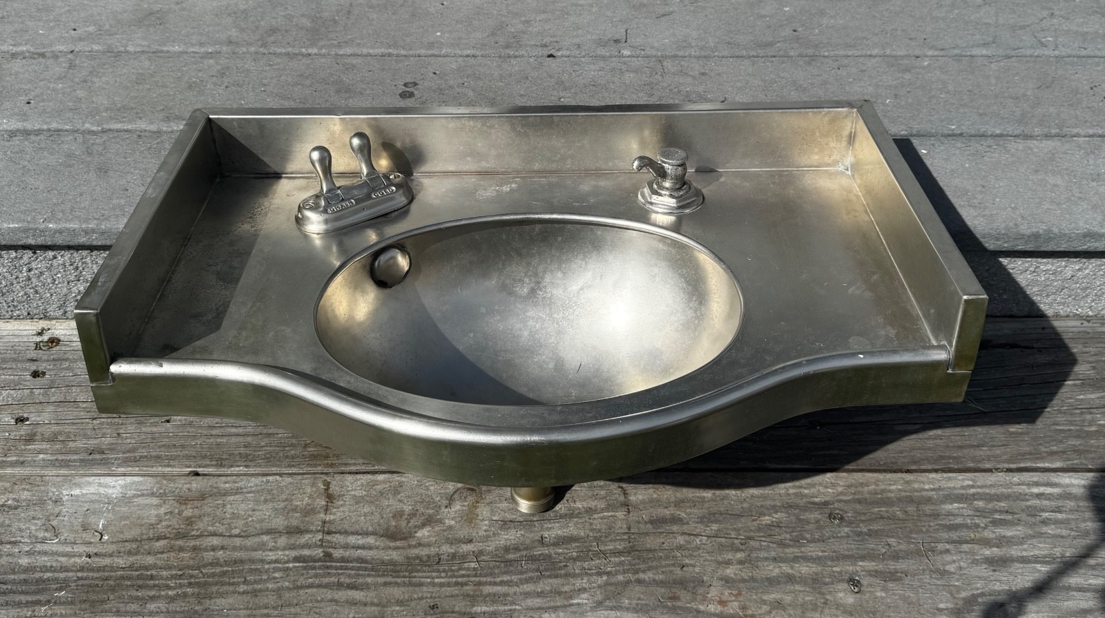 Antique Pullman SINK Railroad Train Car Sink Nickel Finish Ca 1915-20