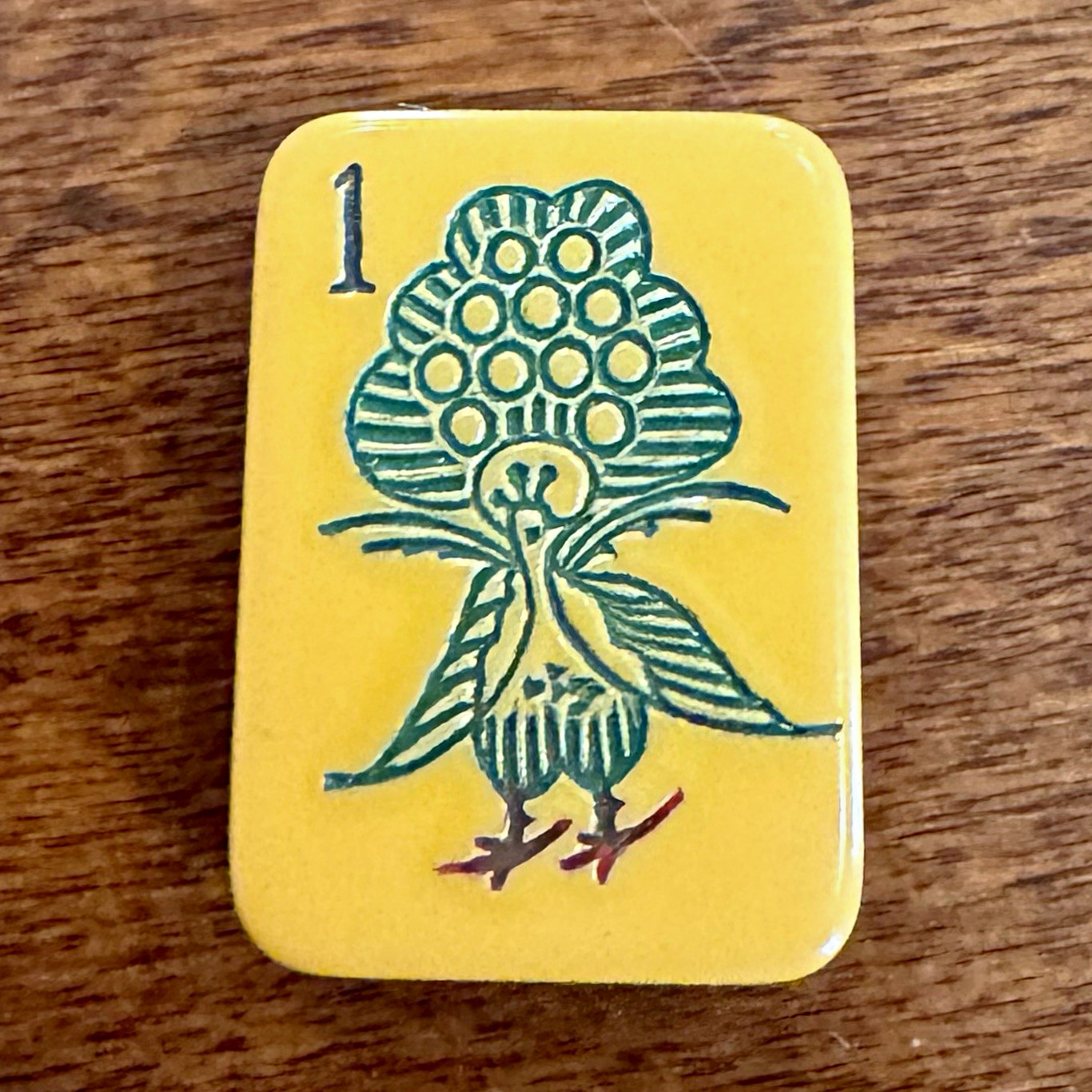 RARE Vintage Mah Jong Bakelite Replacement Bird Bam Tile Excellent Condition