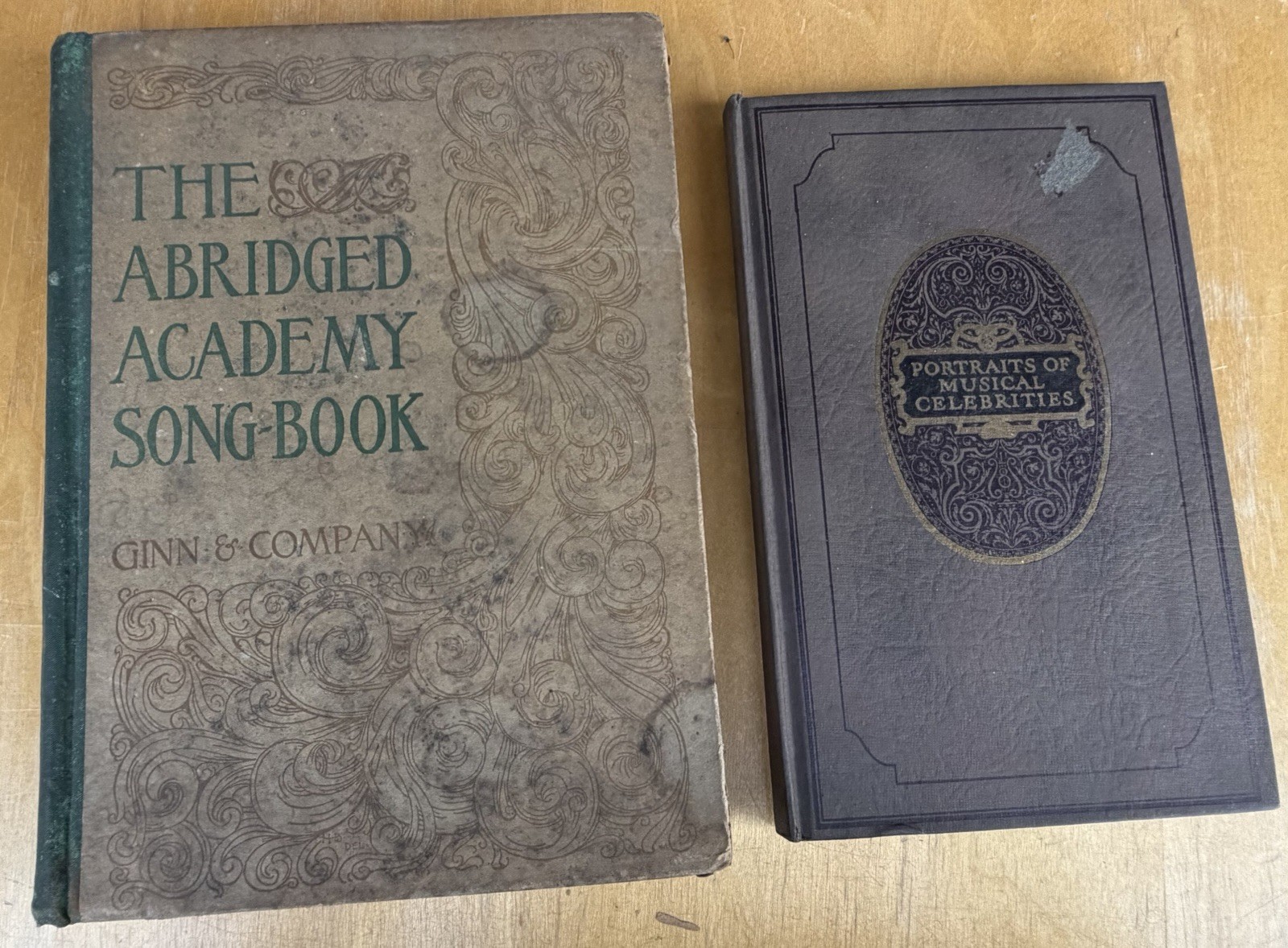 Antique Music Book Lot 1898 Academy Song Book & 1922 Musical Celebrities