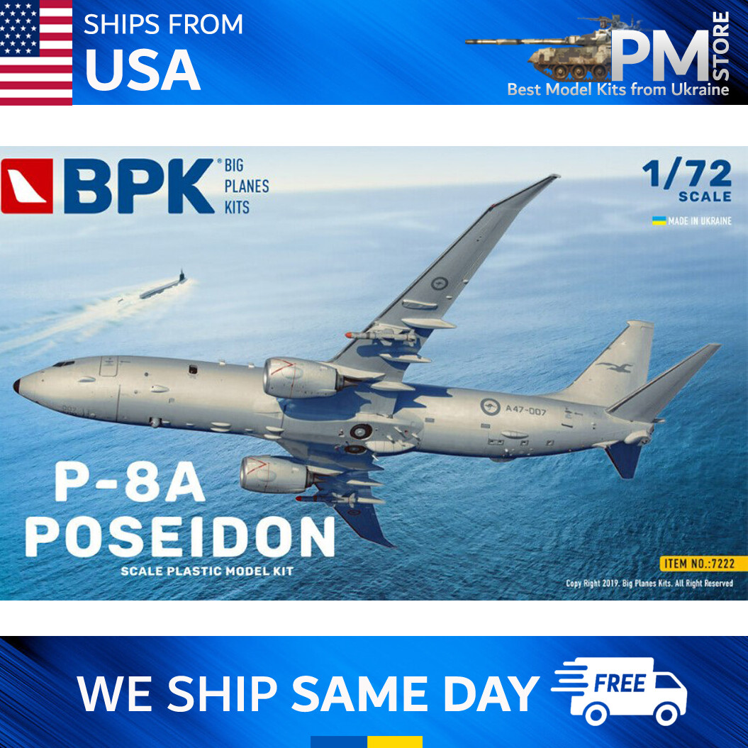 BPK 7222 Poseidon P-8A scale model aircraft 1/72