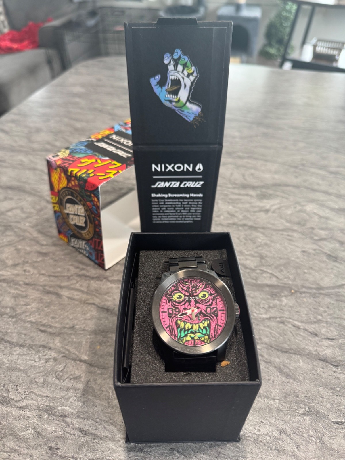 Nixon Santa Cruz Corporal Gun Metal/ Pink /Roskoff Watch A1381-5147-00 VERY RARE Nixon Santa Cruz Corporal Gun Metal/ Pink /Roskoff Watch A1381-5147-00 VERY RARE