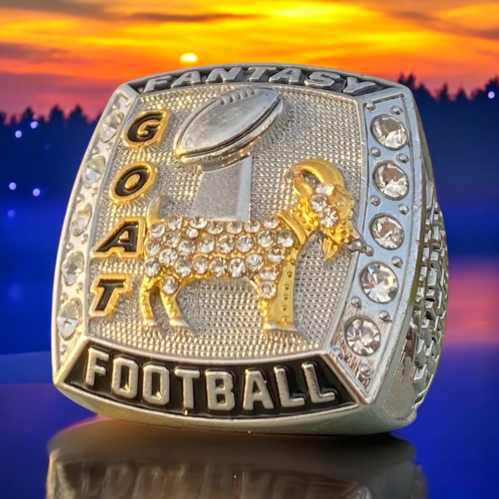 GOAT Fantasy Football Championship Ring Greatest of all time 2024 2025 2026