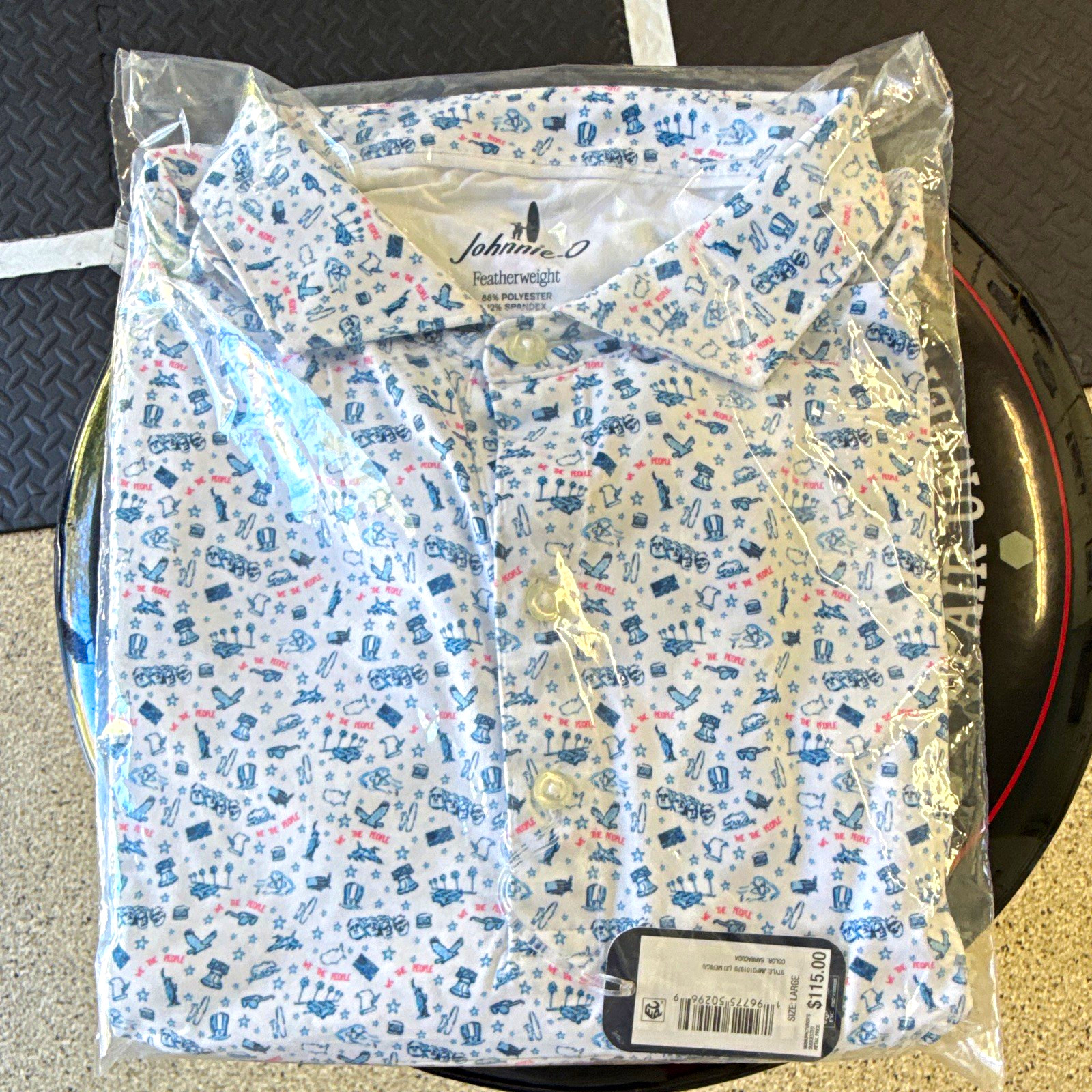 Johnnie-O Jo Merica Featherweight Polo Barracuda Large L (NWT)