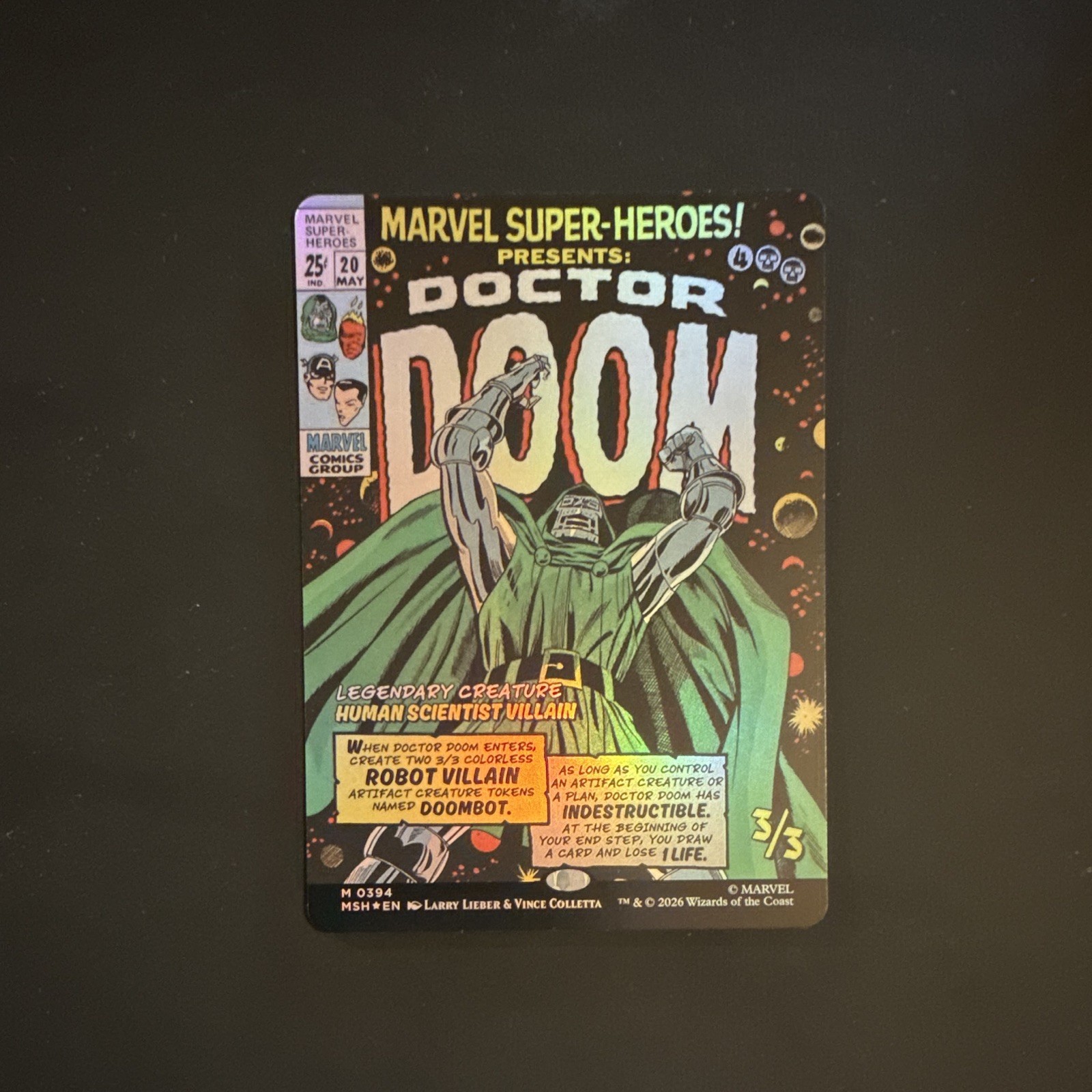 MTG Doctor Doom (Borderless Foil) (0394) Marvel Super Heroes EN LP MTG Doctor Doom (Borderless Foil) (0394) Marvel Super Heroes EN LP