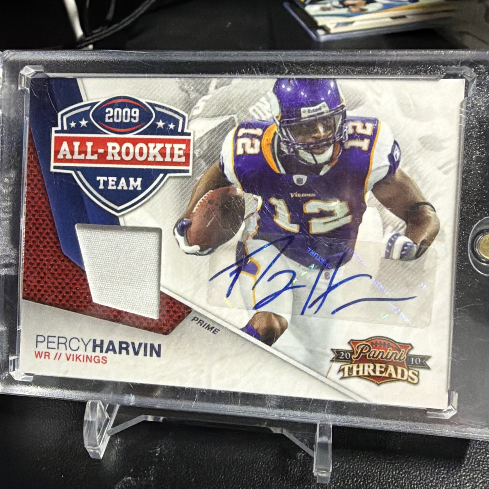 2010 Panini Threads - 2009 All Rookie Team Percy Harvin #3 Threads Prime 1/5