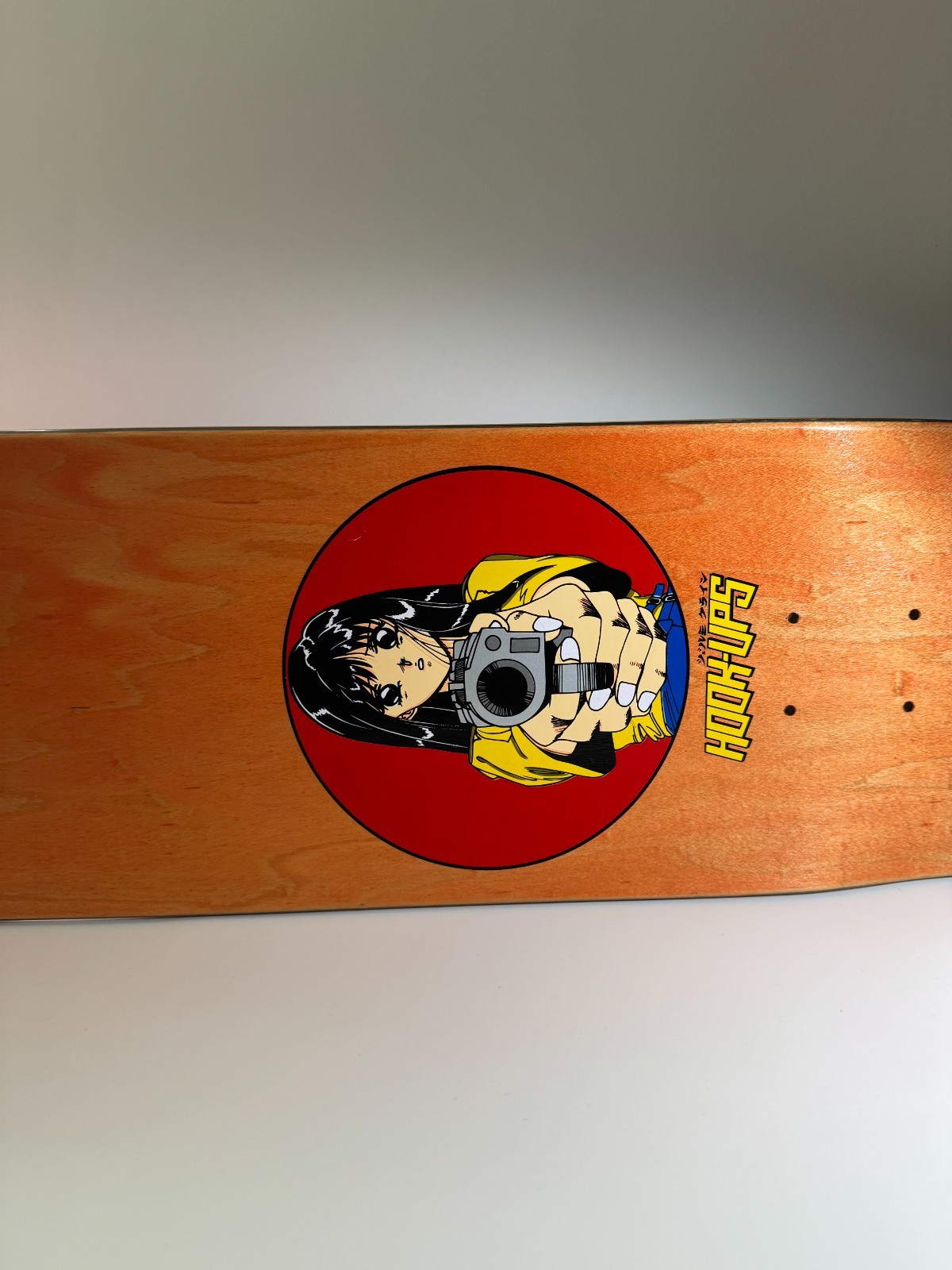 Hook-Ups Barrel of a Gun Skateboard Deck 8.0 Hand Screened Rare