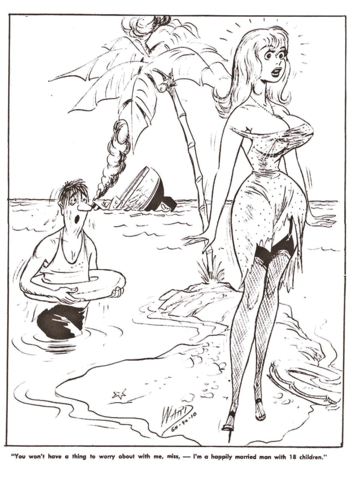 SLIPPERY STRIPS 100 PG UNREAD NM TPB: BILL WARD, BILL WENZEL & MORE GGA CARTOONS