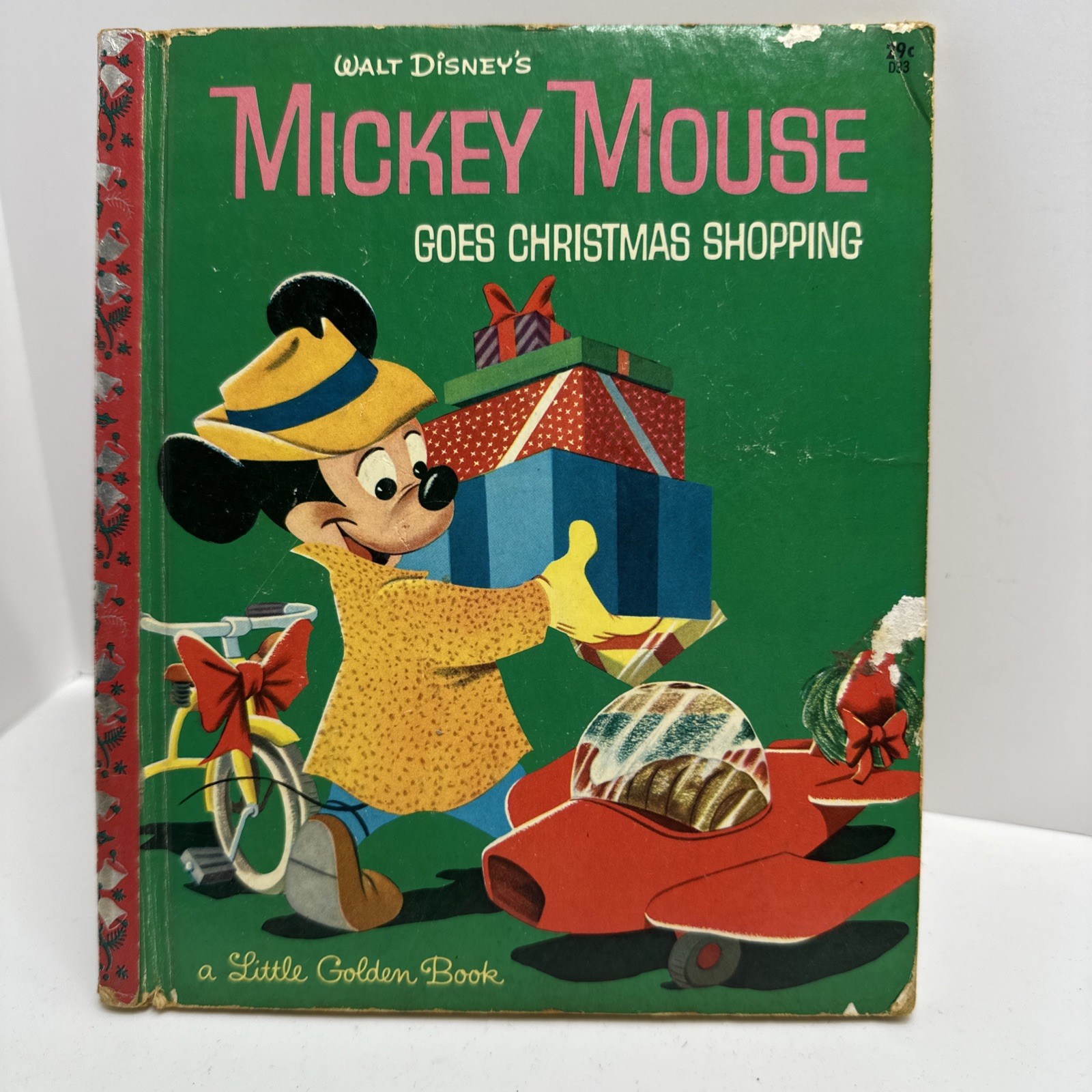 Walt Disney\'s Mickey Mouse Goes Christmas Shopping from 1953 Golden Book 1st ed.