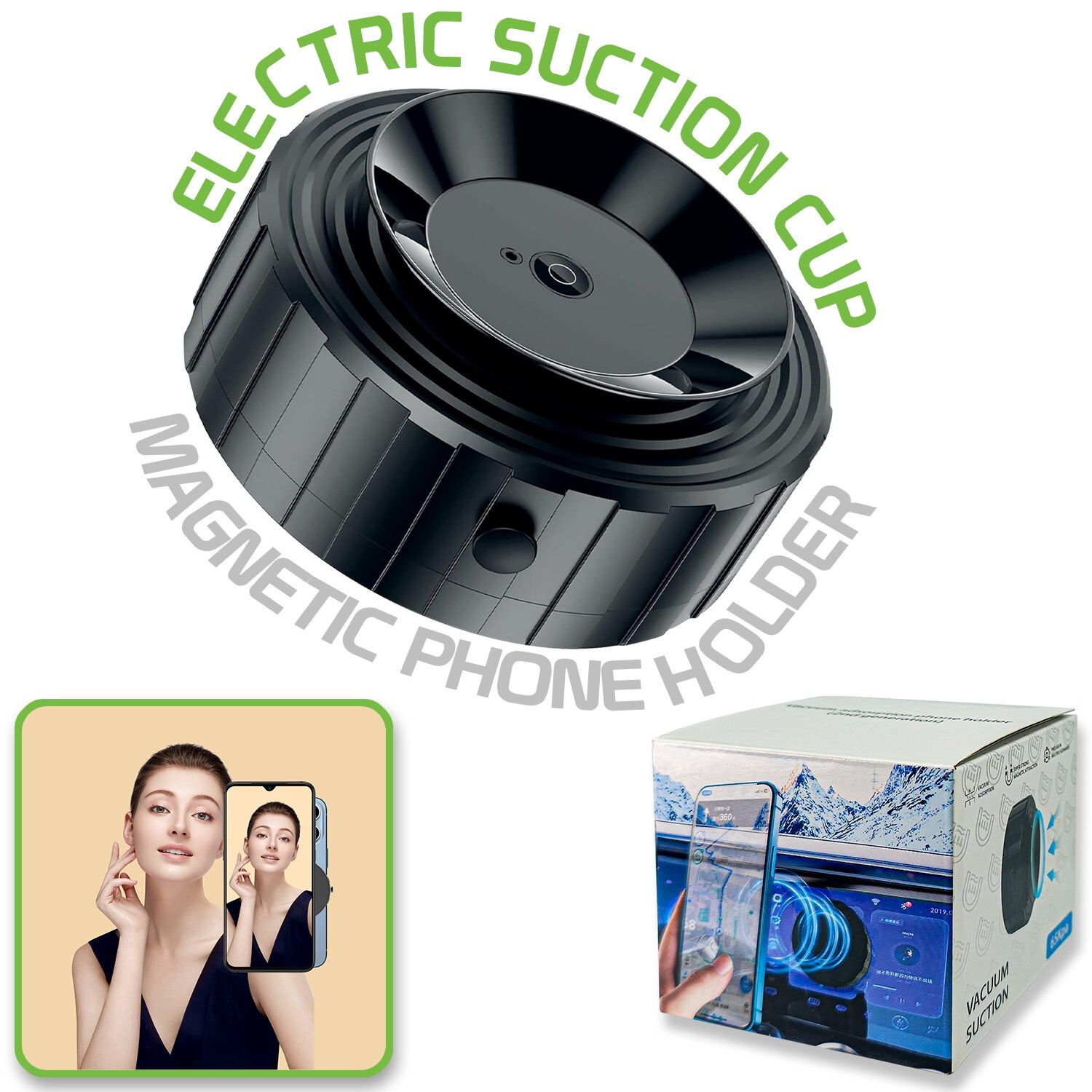 Cellet Electric Suction Cup Magnetic Phone Mount