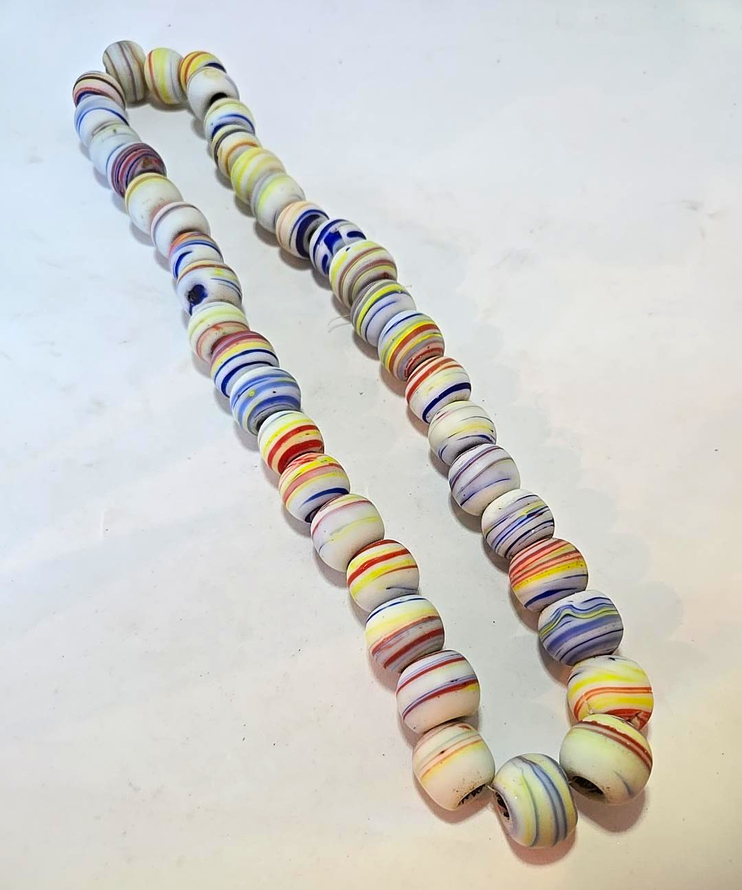 Antique Venetian Style Mandrel Wound Glass Trade Beads 25\