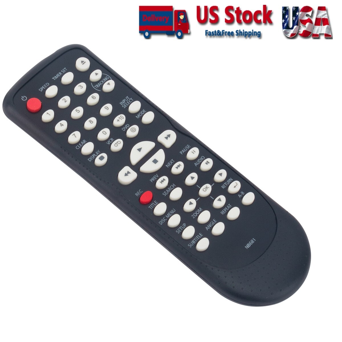 NB681 Replace Remote for FUNAI DVD / VCR COMBO CDV225FX4 DV220FX4 DV220FX4A NB681 Replace Remote for FUNAI DVD / VCR COMBO CDV225FX4 DV220FX4 DV220FX4A