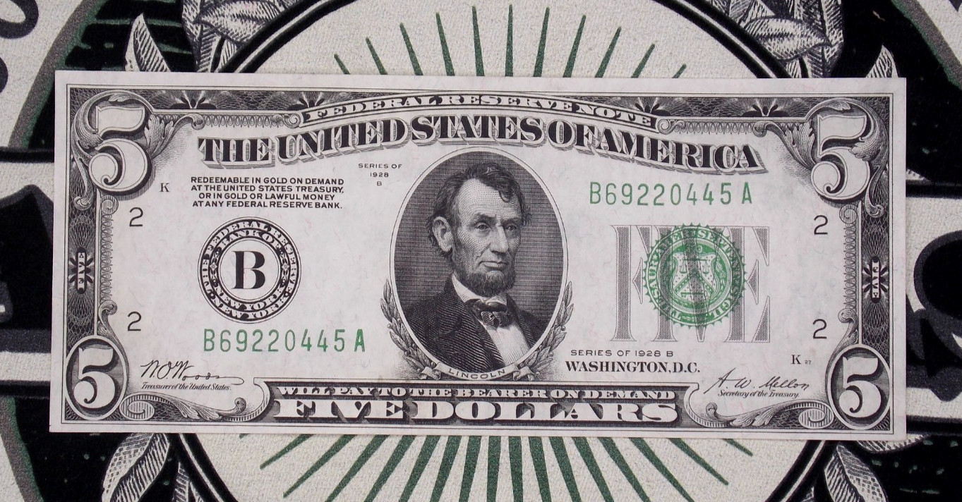 1928 B $5 Federal Reserve Note *NEW YORK* FRN Gem CU Fr#1952-B B69220445A ECC&C 1928 B $5 Federal Reserve Note *NEW YORK* FRN Gem CU Fr#1952-B B69220445A ECC&C