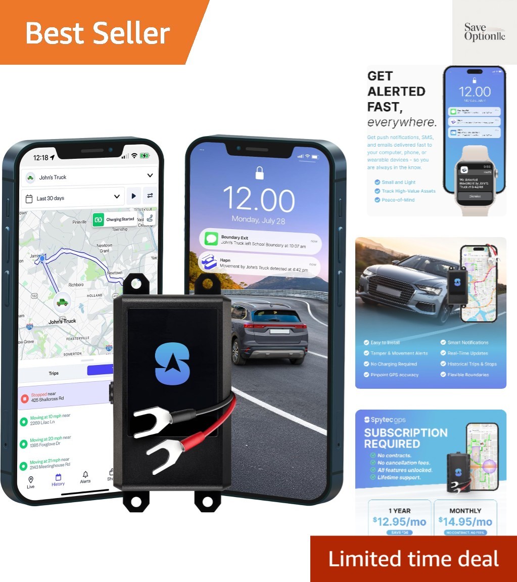 Wired GPS Tracker for Vehicles, Cars, Trailer, RV, Van, Boat & Trucks | Water...
