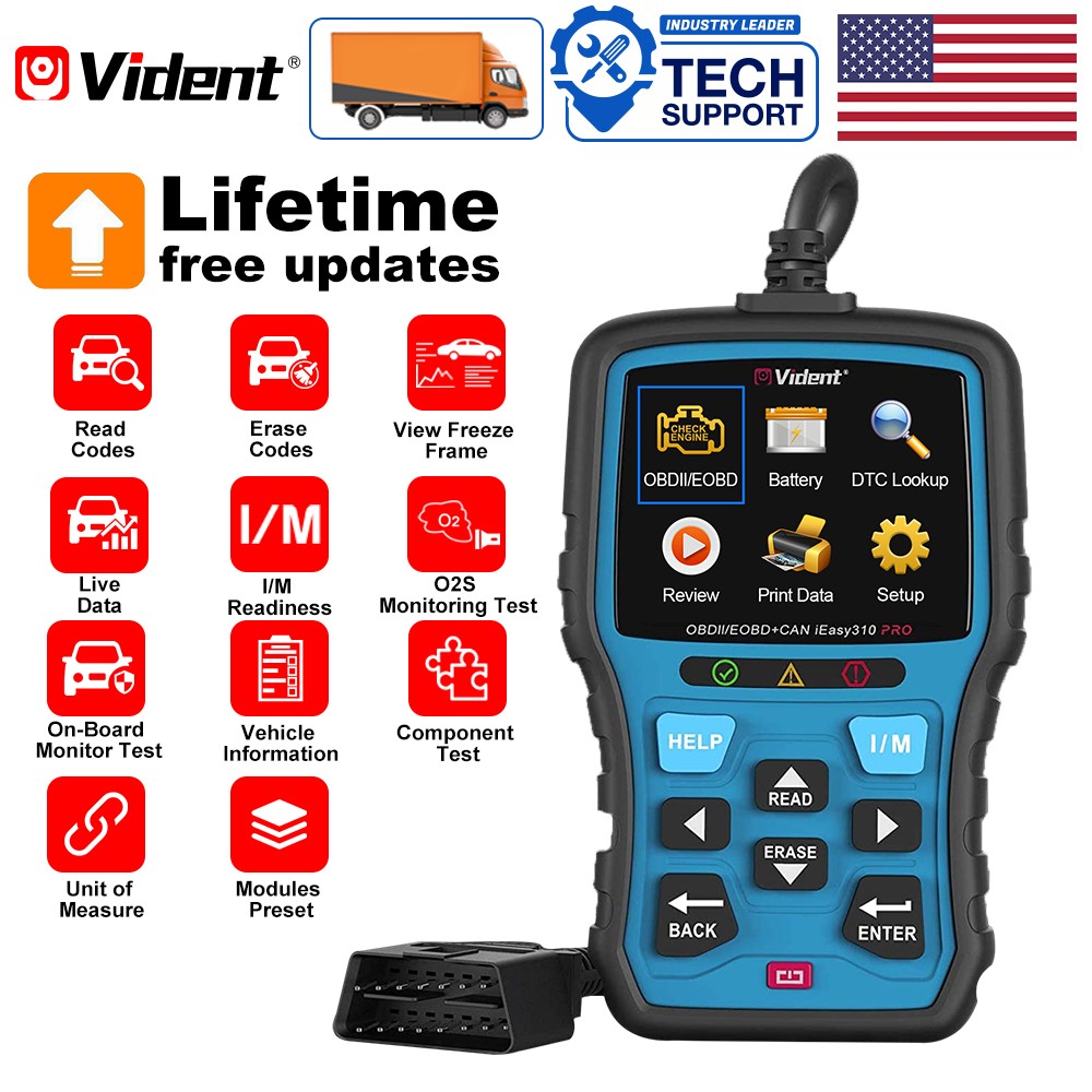Vident 310Pro Auto OBD2 Diagnostic Scanner Fault Code Reader Engine Scan Tool
