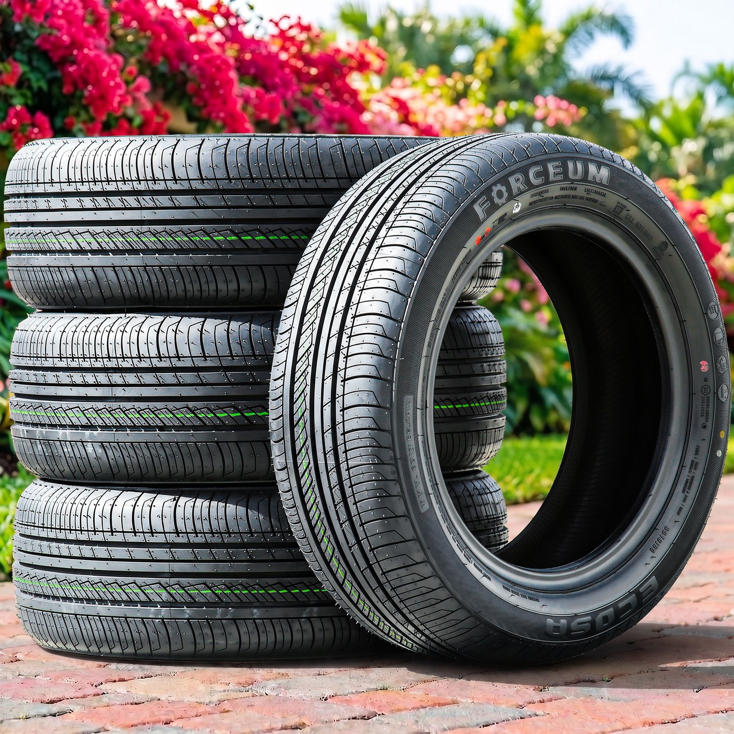 4 Forceum Ecosa 205/65R15 94V All Season Tires 45k Mi Warranty UTQG 400AA