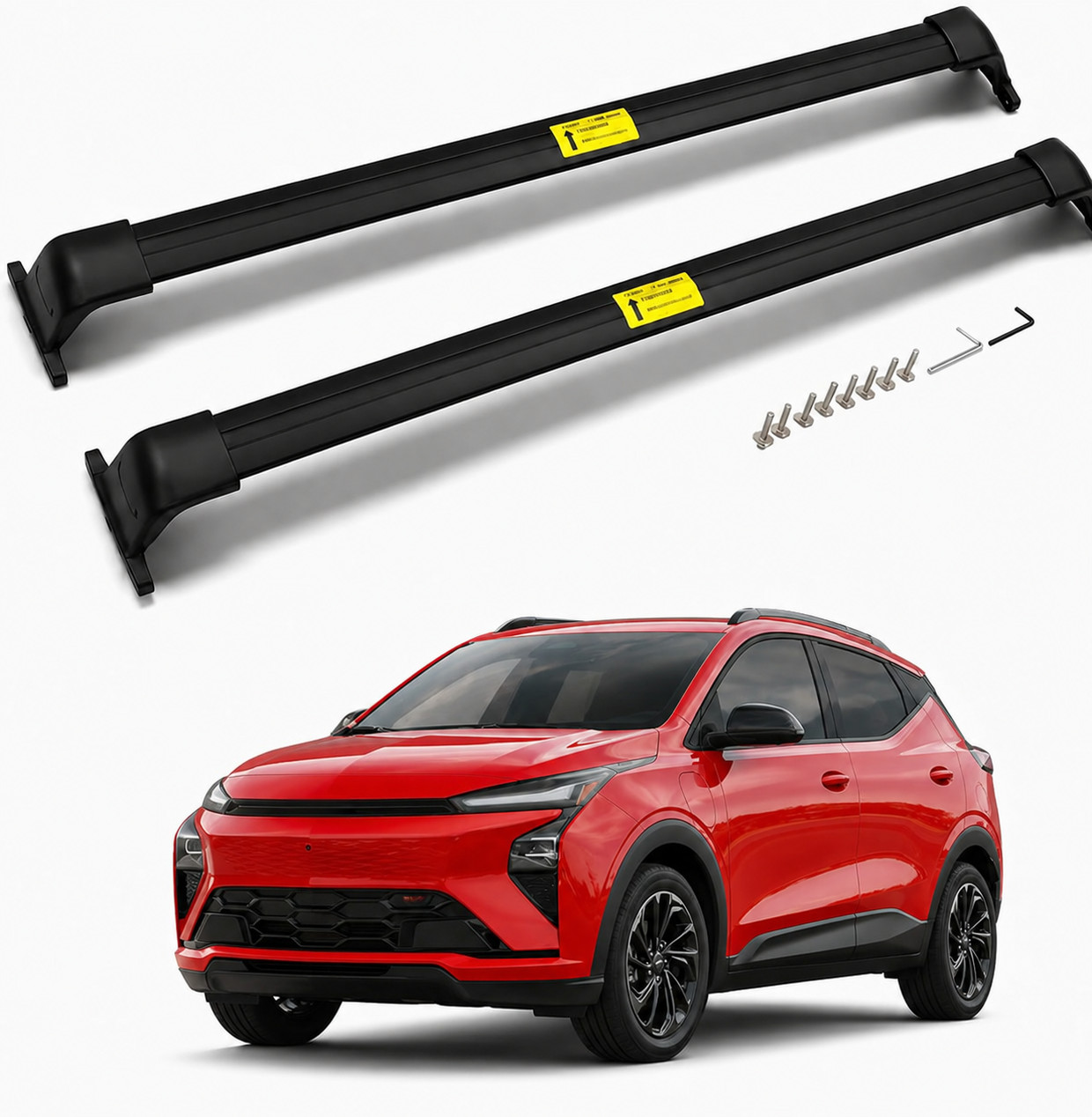 2Pcs Black Roof Rail Racks Cross Bar Crossbar Fit for Chevrolet Bolt 2027