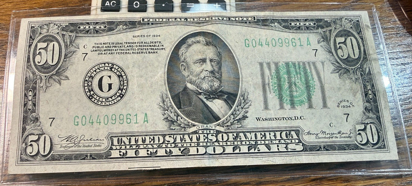 1934 $50 FRN Nice Original VF/XF No Problems CHRC