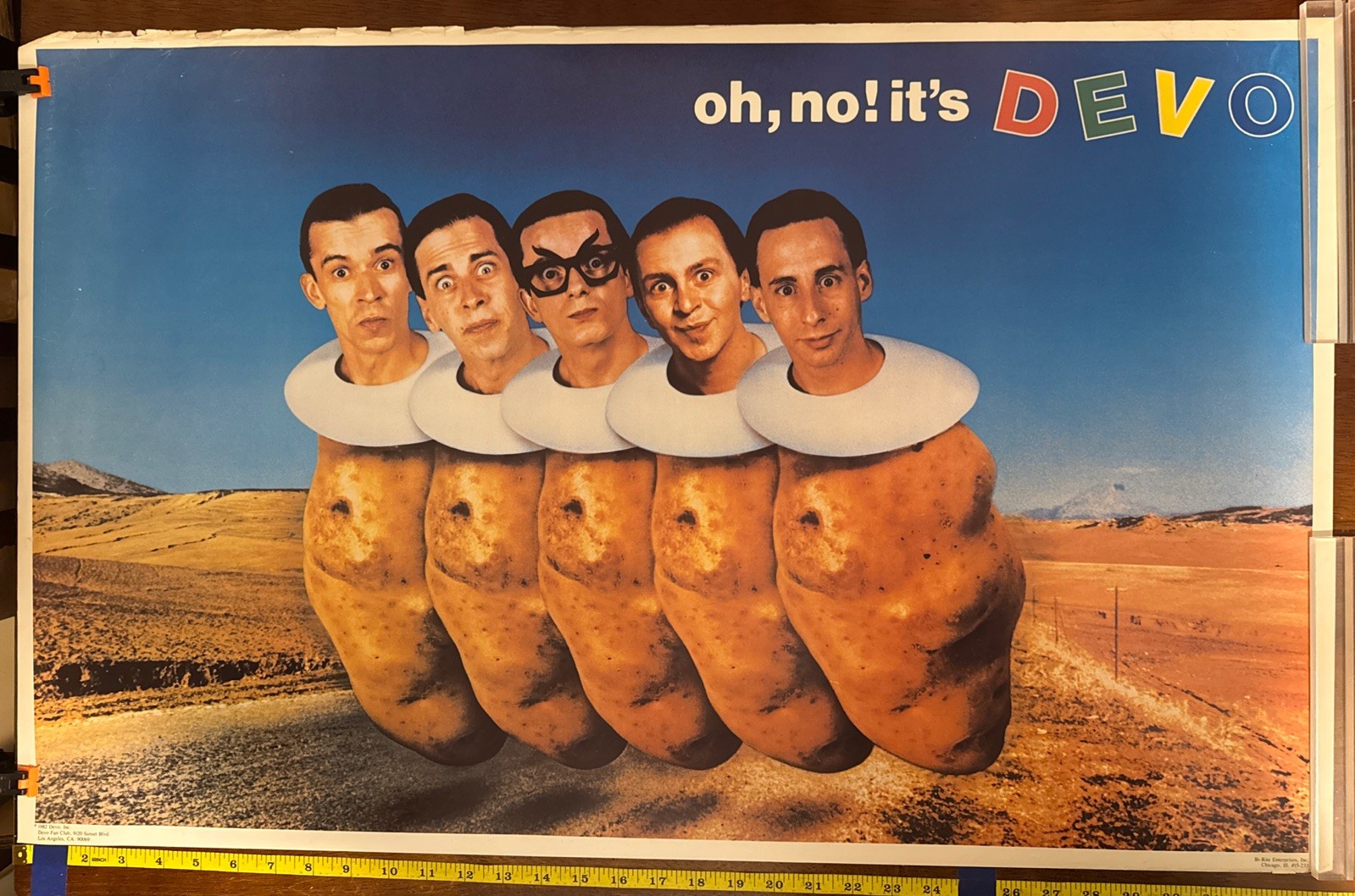 Vtg Devo Oh No It's Devo Warner Brothers Records 1982 Promotional Poster 21x34 Vtg Devo Oh No It's Devo Warner Brothers Records 1982 Promotional Poster 21x34