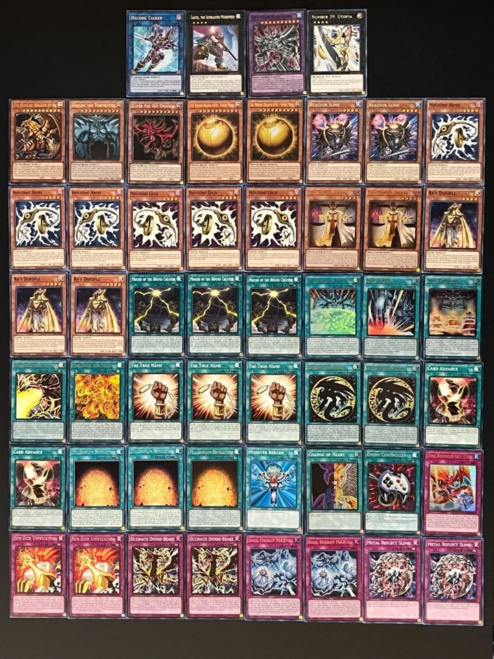 Yugioh Complete Competitive EGYPTIAN GOD DECK- OBELISK- SLIFER- WIN + Bonus Gift