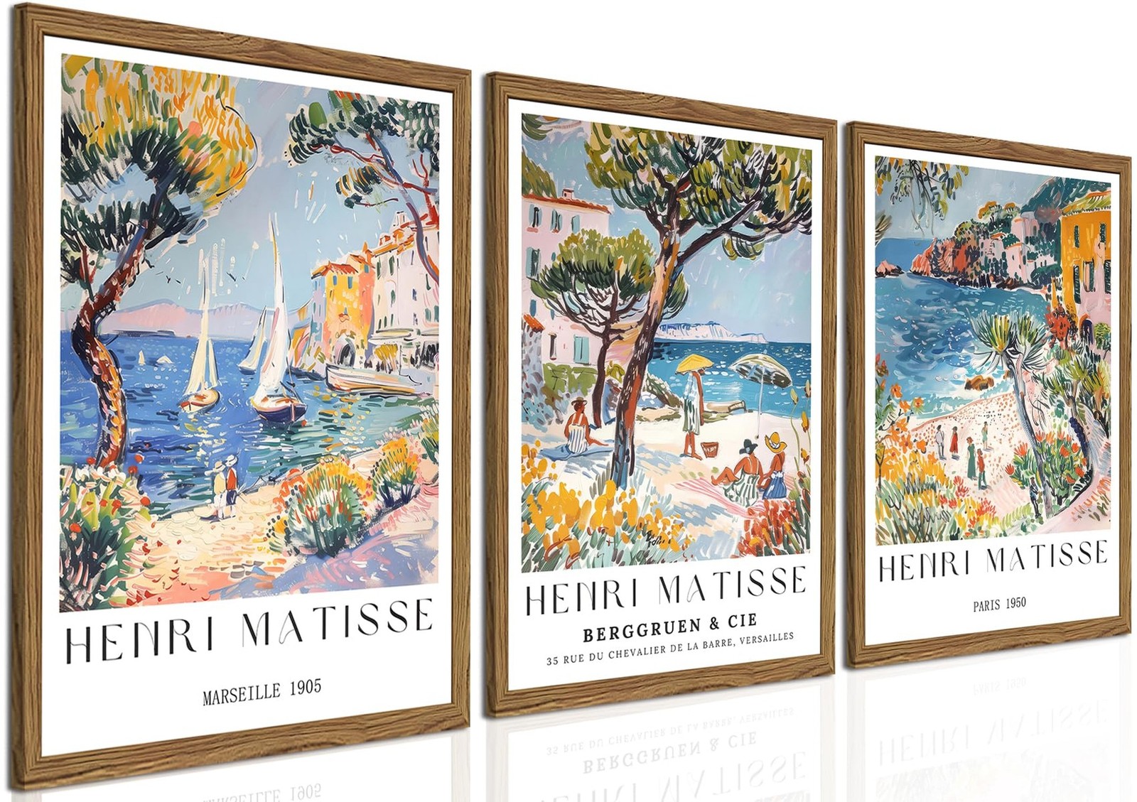 Henri Matisse Beach Landscape Wall Art Vintage Amalfi Coast Italy Wall Decor ...