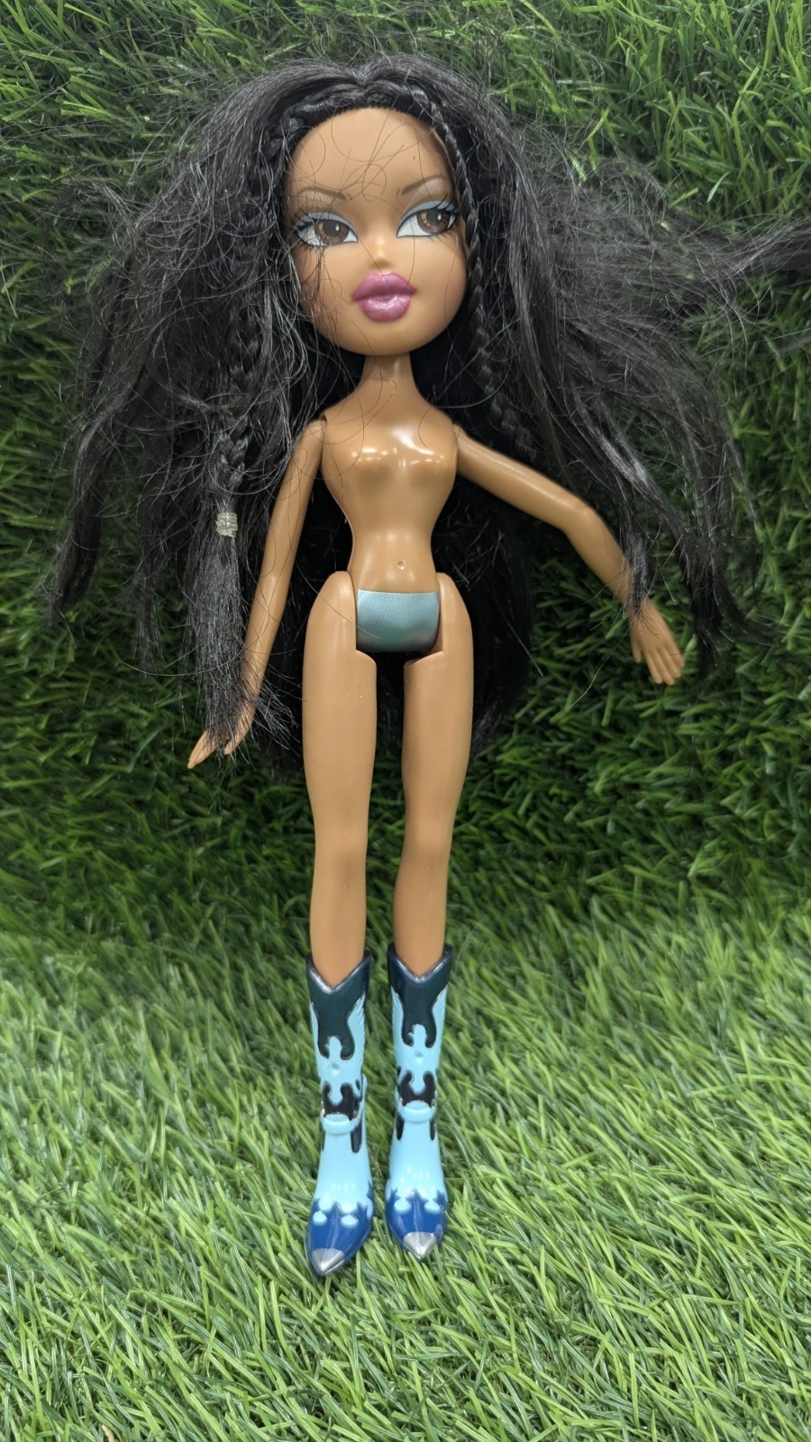 BRATZ Kiana Wild Wild West Nude Doll Reproduction With Blue Shoes Boots Heels