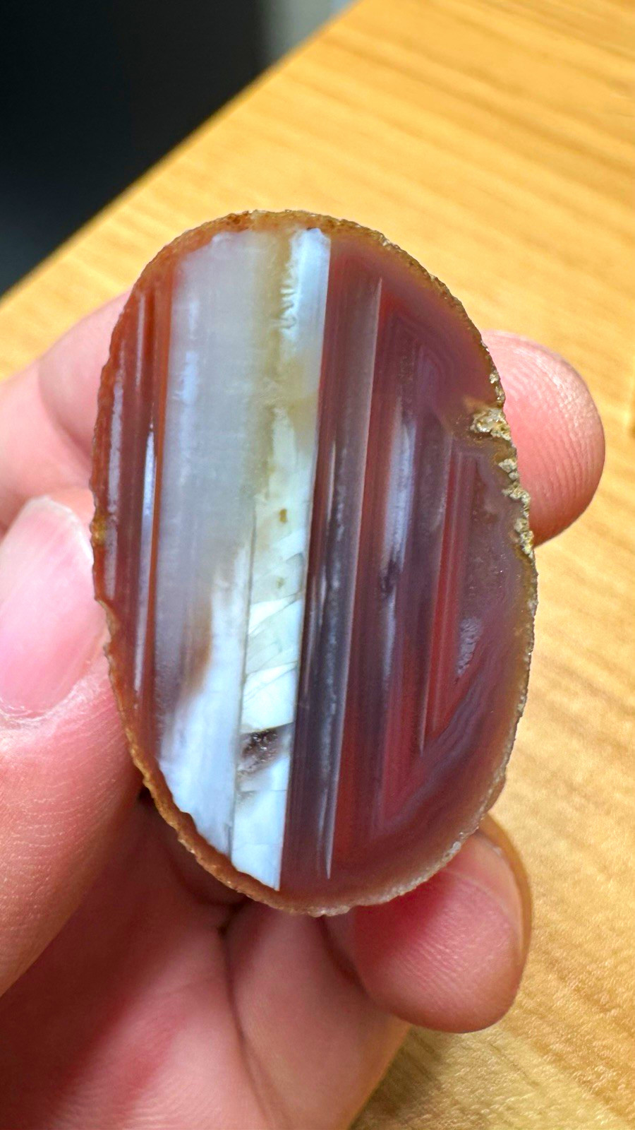 Polished agate creek agate from Australia
