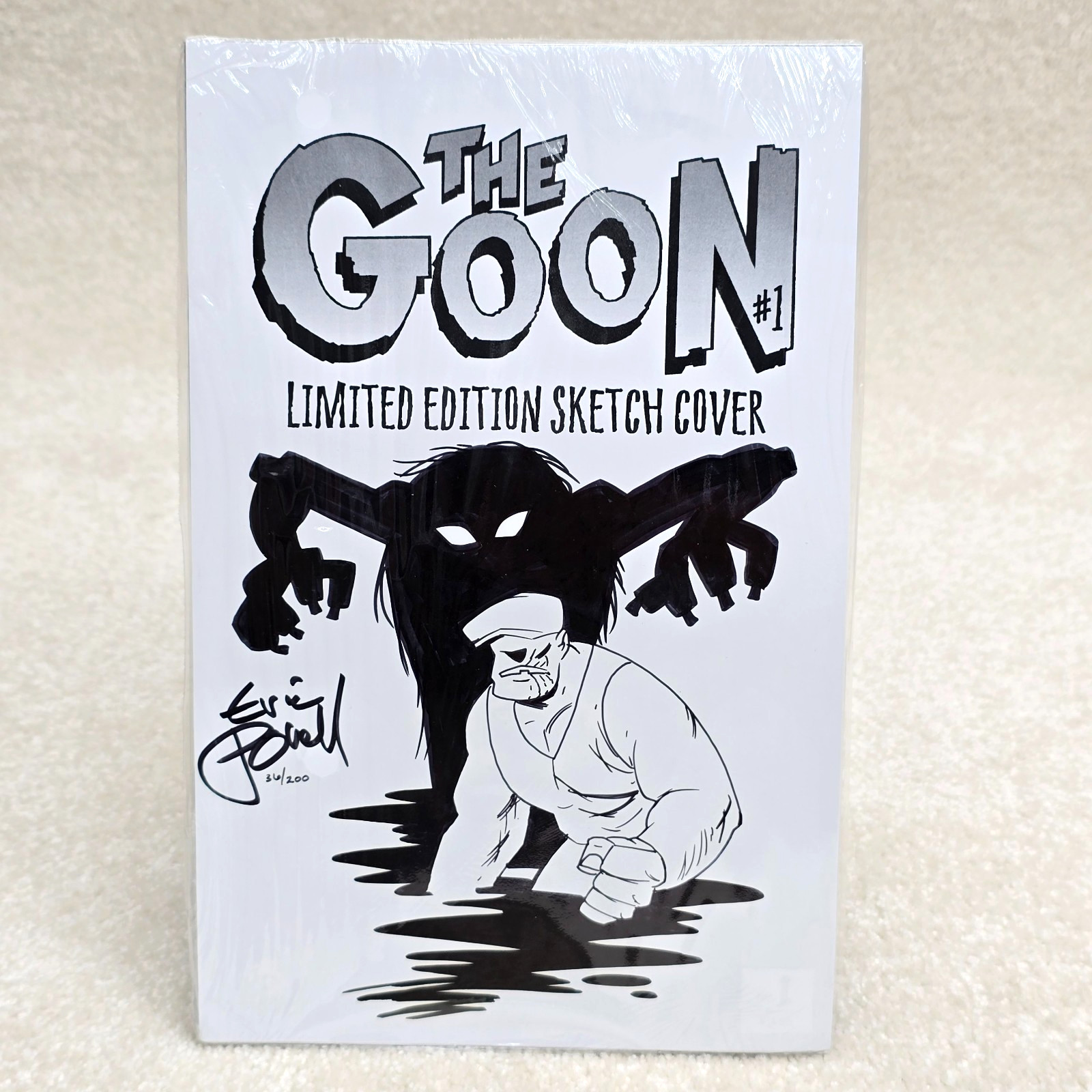 The Goon 1 Signed Eric Powell Sketch Cover Limited /200 2002 Rare Comic Sealed The Goon 1 Signed Eric Powell Sketch Cover Limited /200 2002 Rare Comic Sealed