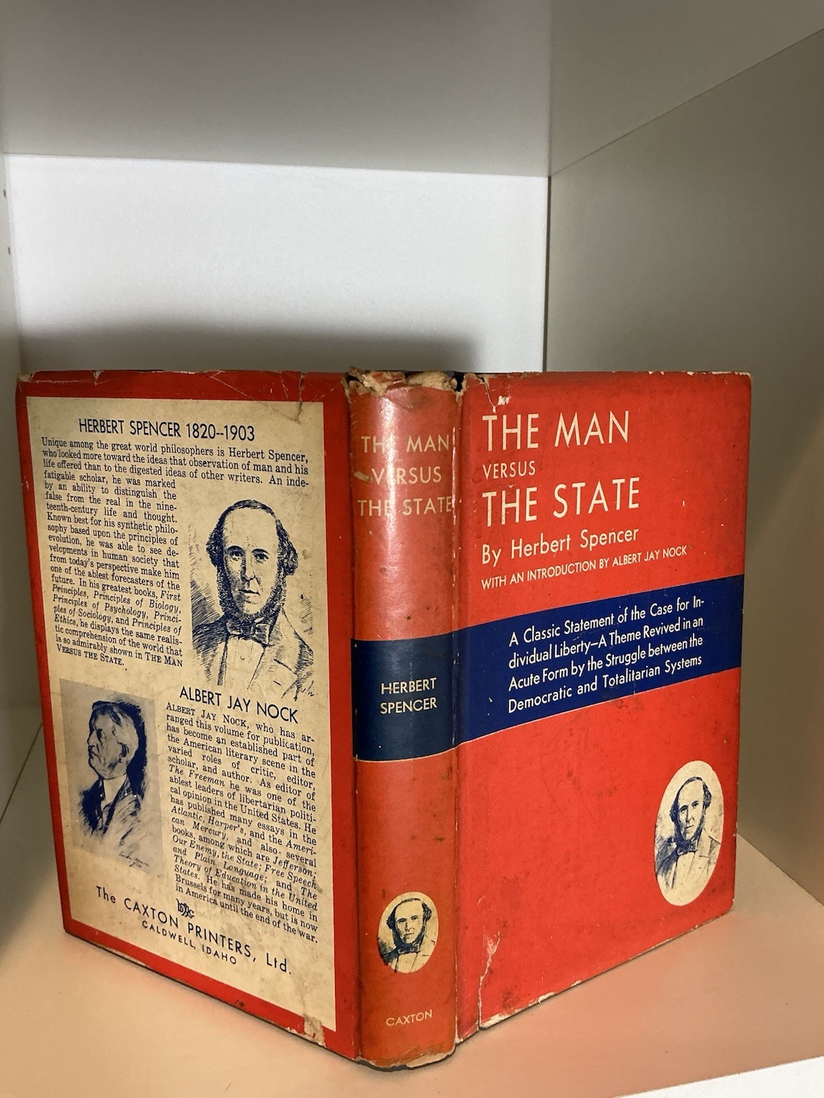 1946 Vintage Man Versus State Herbert Spencer Nock Well Preserved Hardcover