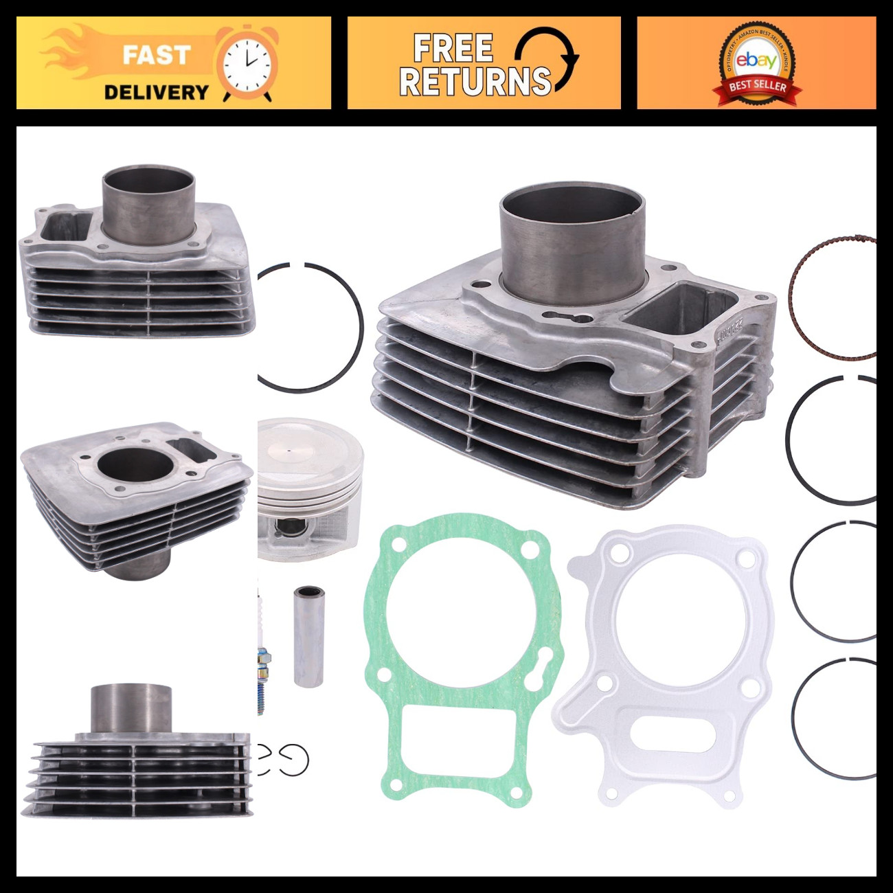 Engine Cylinder Piston Ring Gasket Rebuild Kit for Top & End Performance Repair