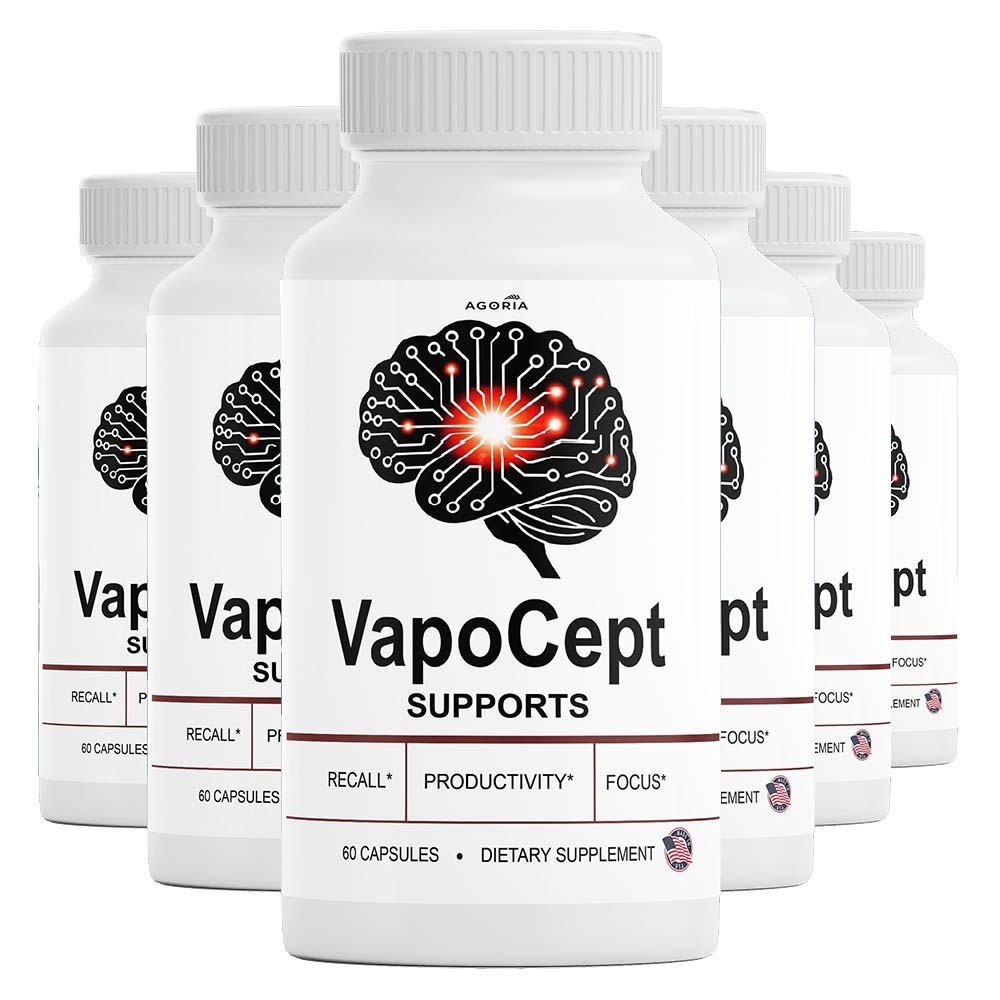 (6 Pack) VapoCept Nootropic Brain Health Support Formula, VapoCept Capsules