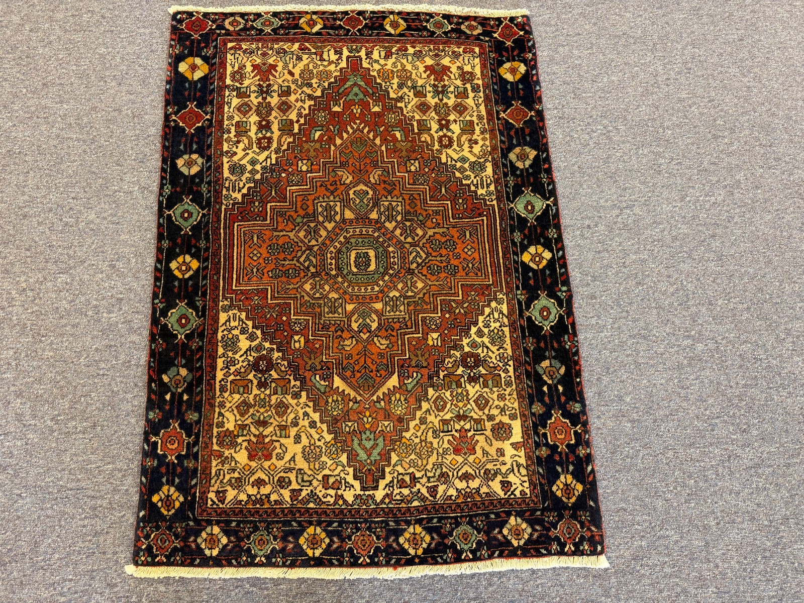 SEMI-ANTIQUE GHOLTUGH/BIJAR HAND KNOTTED SMALL SCATTER ORIENTAL RUG 2X3 SEMI-ANTIQUE GHOLTUGH/BIJAR HAND KNOTTED SMALL SCATTER ORIENTAL RUG 2X3