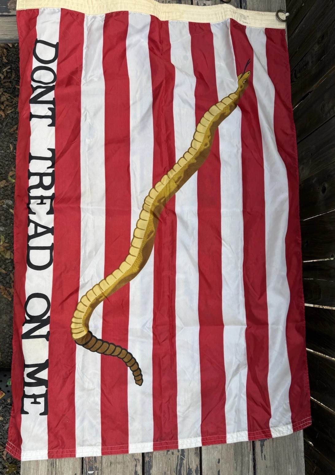 VTG 2001 USN Navy Jack 1775 Flag Valley Forge Flag Co. Sz 7 “Dont Tread On Me”