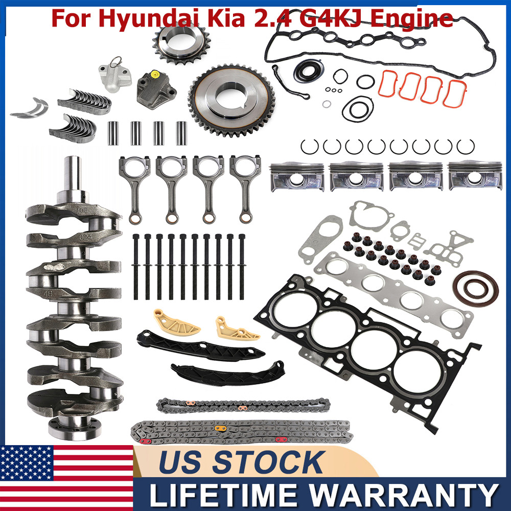 G4KJ Engine Rebuild Overhaul Kit - Crankshaft / Con Rods For 2.4L HYUNDAI KIA