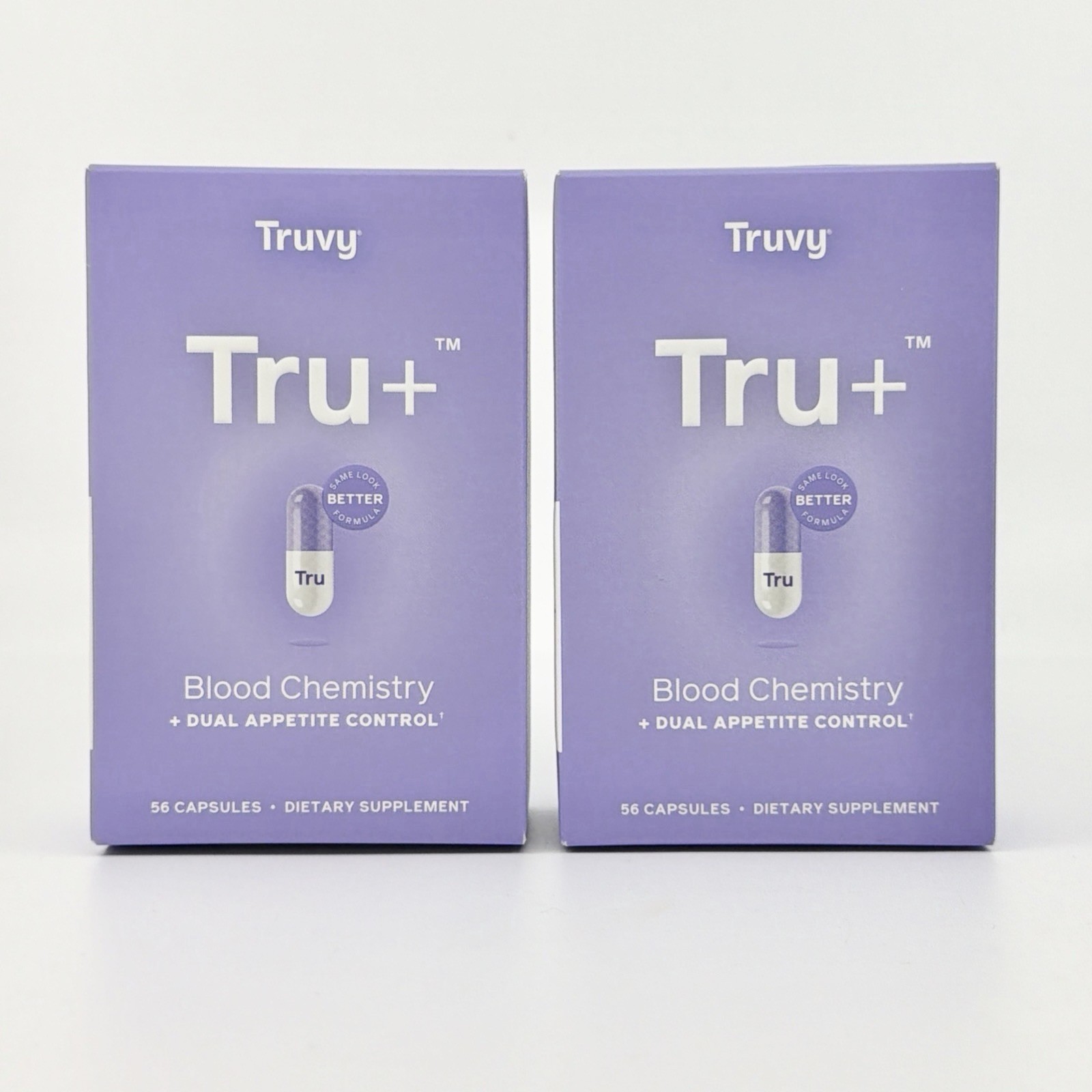 Truvy TRU+ for Blood Chemistry & Dual Appetite Control 2 PACK - New/Sealed
