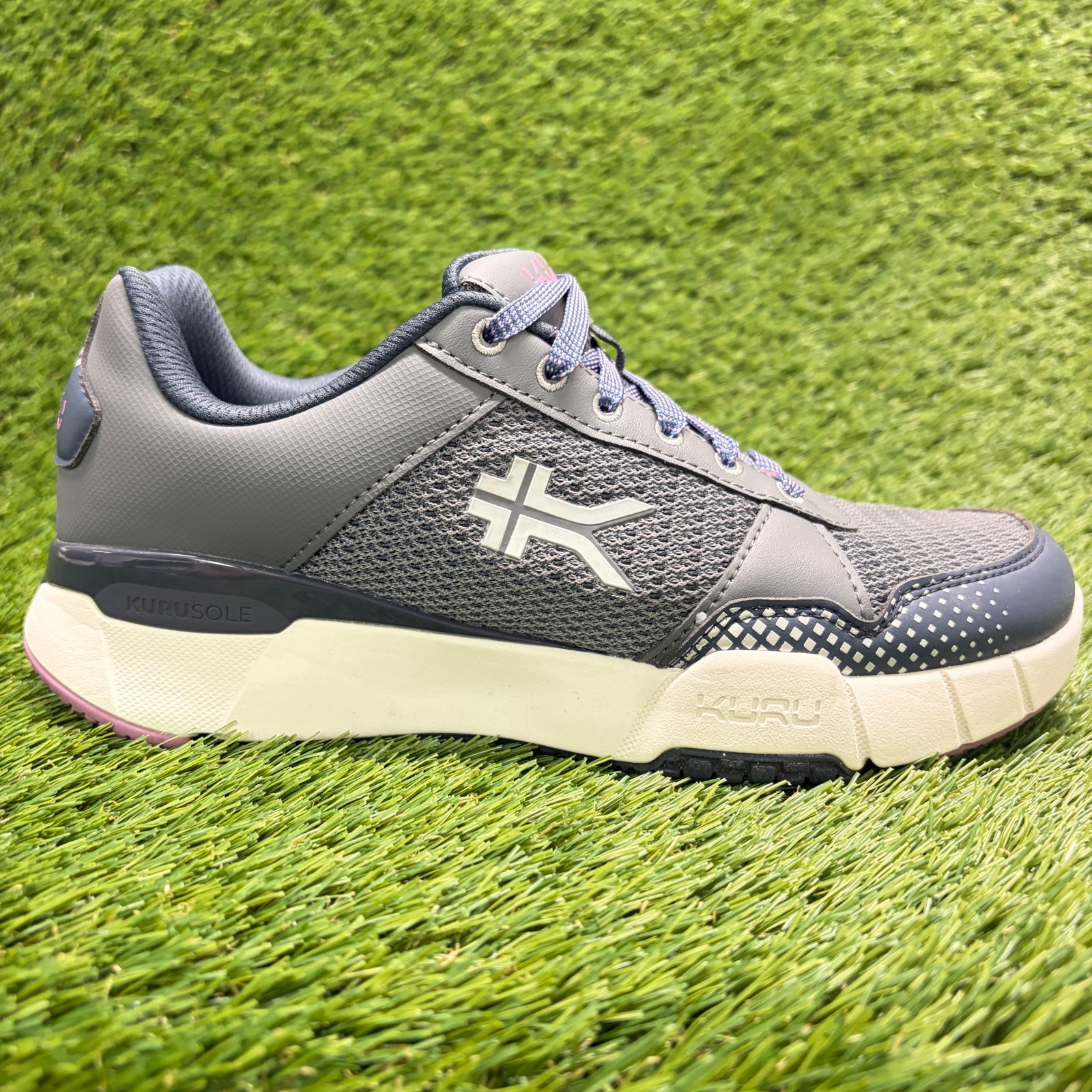 Kuru Quantum 2.0 Womens Size 9 Gray Purple White Athletic Running Shoes Sneakers