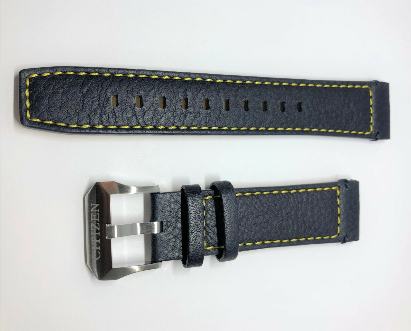 Original Citizen 22mm Promaster Skyhawk A-T Dark Blue / Yellow Watch Band Strap