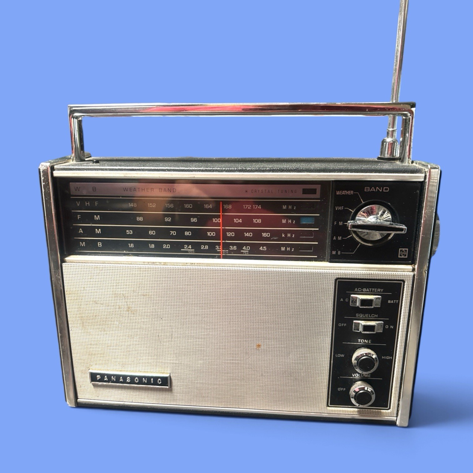 Vintage 1968 Panasonic Weather-VHF FM-AM 5-Band Radio RF-1200 Tested Vintage 1968 Panasonic Weather-VHF FM-AM 5-Band Radio RF-1200 Tested