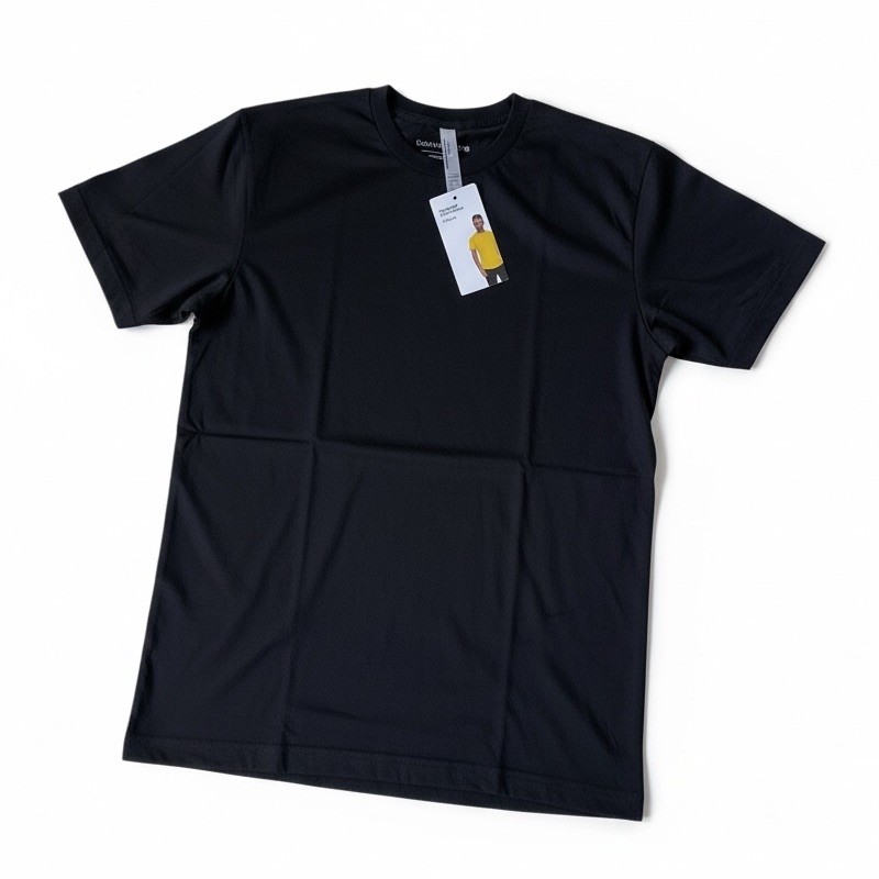 NEW American Apparel Poly-Cotton Short Sleeve Crew Neck Shirt Men\'s Med Black