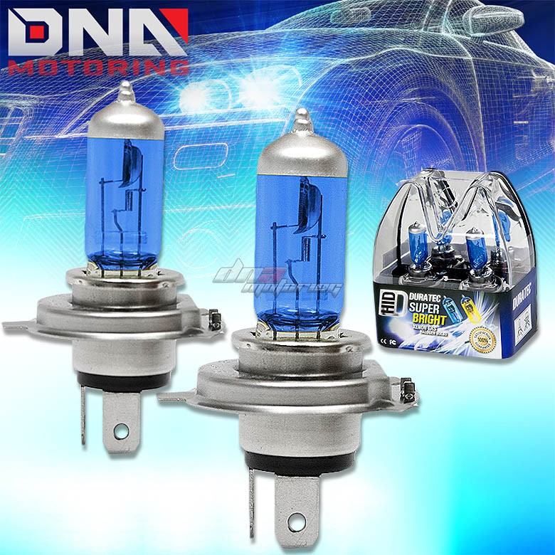Pair H4 60W/55W 5000K Xenon White High/ Low Beam Headlight Headlamp Light Bulbs