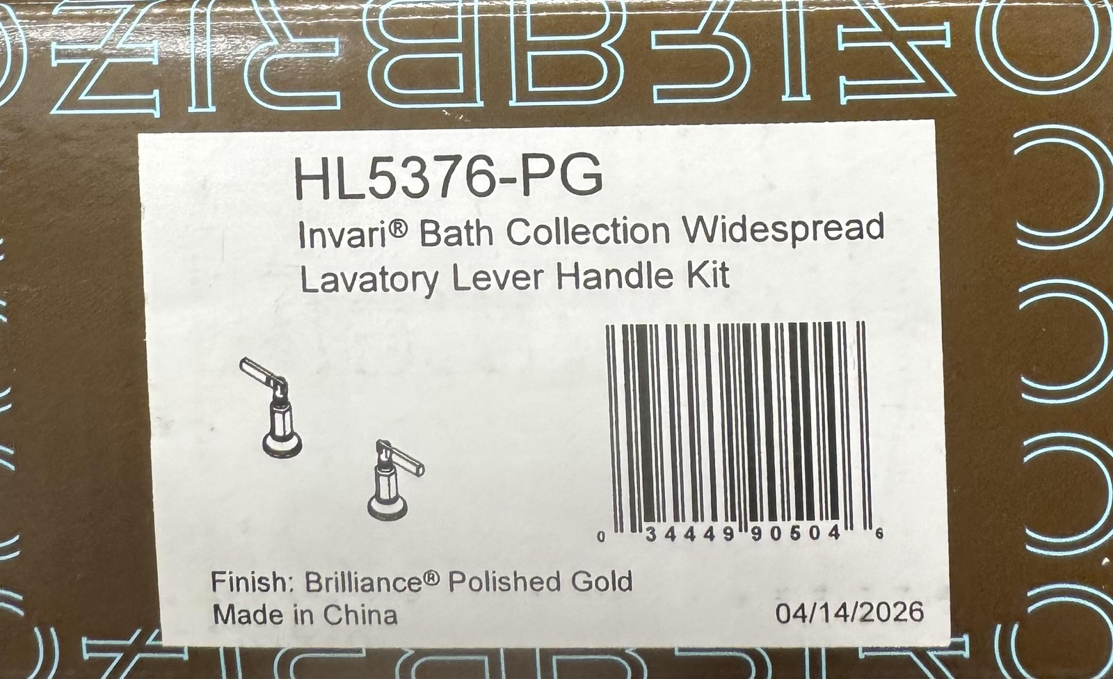 Brizo HL5376-PG Invari Widespread Faucet Lever Handle Kit, Polished Gold Brizo HL5376-PG Invari Widespread Faucet Lever Handle Kit, Polished Gold