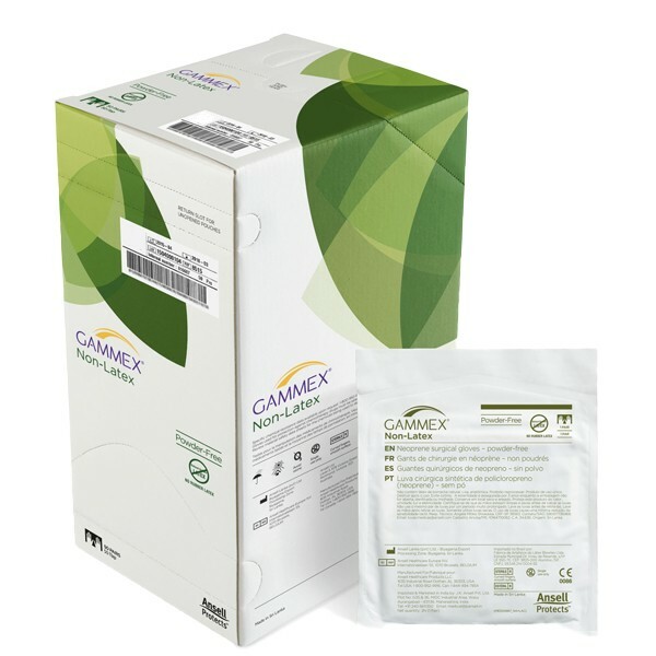 *50-Pairs* Ansell Gammex Non-Latex Powder-Free Disposable Size-6.5 Gloves 8513