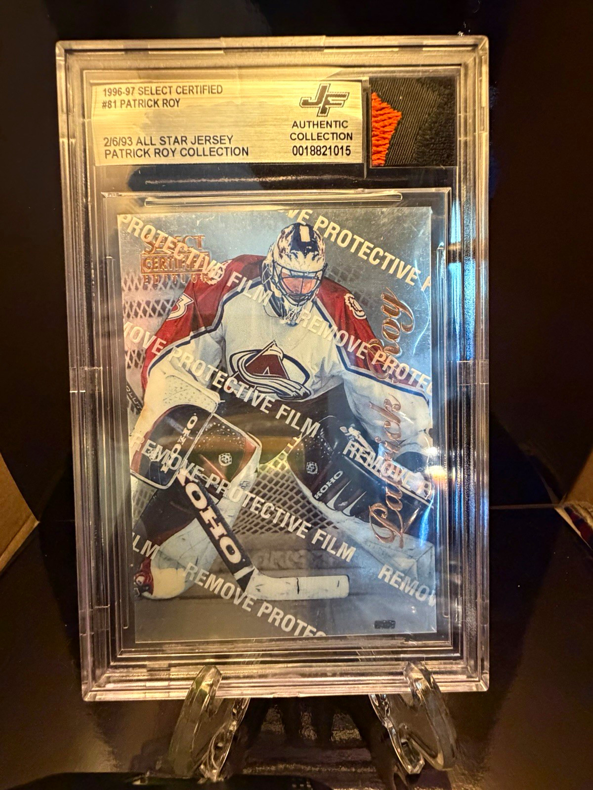 1996-97 Select Certified Patrick Roy All Star Jersey #81 BAS 0018821015