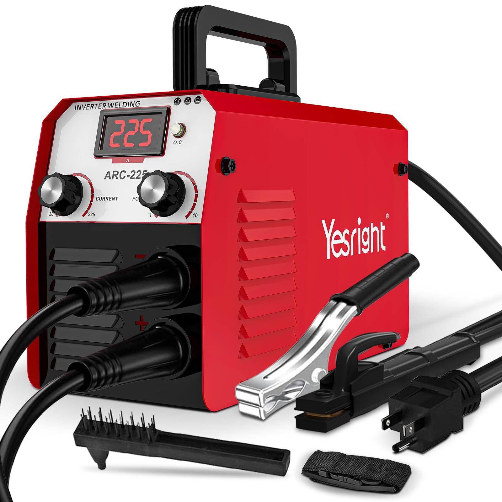 YesRight 225A Welding Machine 110V/220V Portable Stick Welder with Synergic Cont YesRight 225A Welding Machine 110V/220V Portable Stick Welder with Synergic Cont