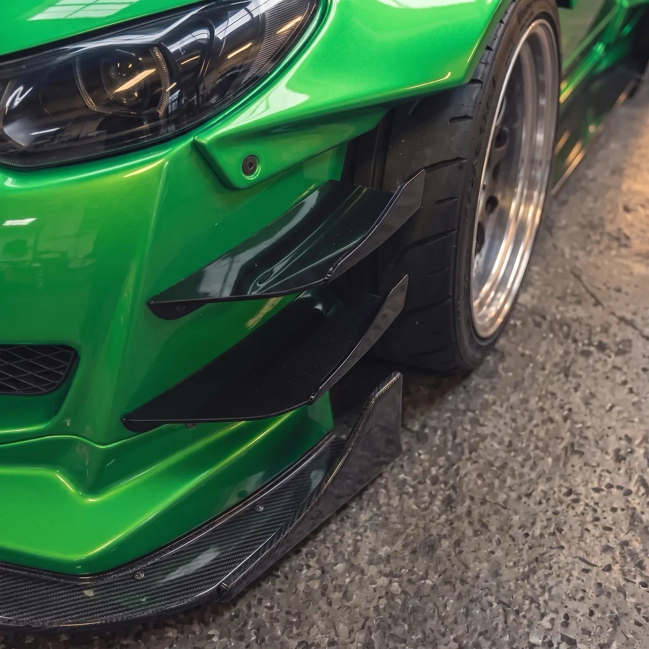 Front Bumper Side Canards Aero Splitter Universal Acrylic Pair USA