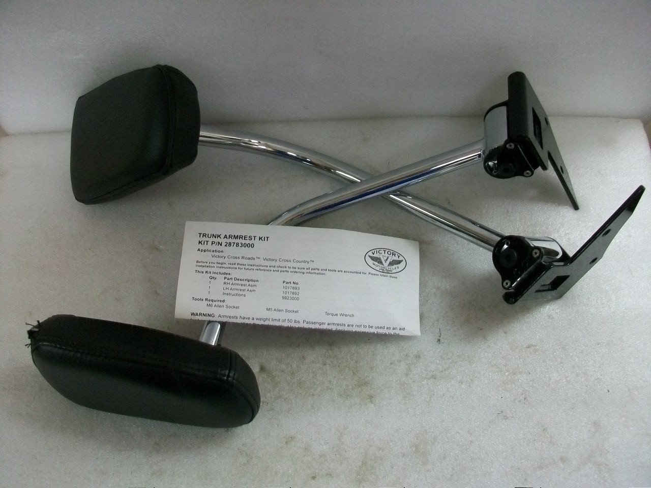New Take Off Victory Cross Series Passenger Armrest Kit - 2878300