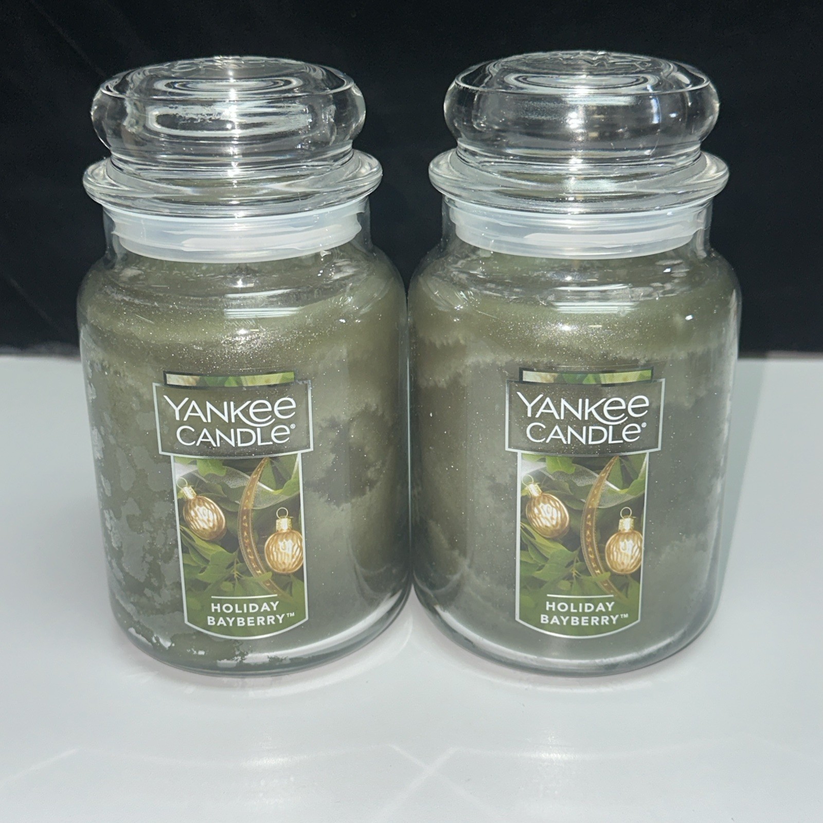 LOT OF 2-NEW-Yankee Candle HOLIDAY BAYBERRY Large Jar 22oz LOT OF 2-NEW-Yankee Candle HOLIDAY BAYBERRY Large Jar 22oz