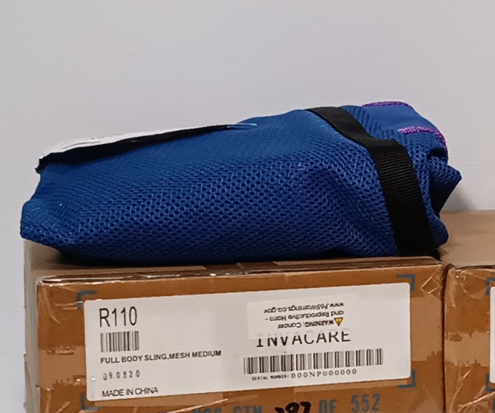 Invacare R110, 090820 Medium Mesh Full Body Patient Sling, Standard, Blue, NEW Invacare R110, 090820 Medium Mesh Full Body Patient Sling, Standard, Blue, NEW
