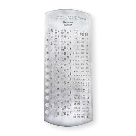 Mitutoyo 950-208 Drill Gage, 1.0-5.9Mm, 57 Holes Mitutoyo 950-208 Drill Gage, 1.0-5.9Mm, 57 Holes